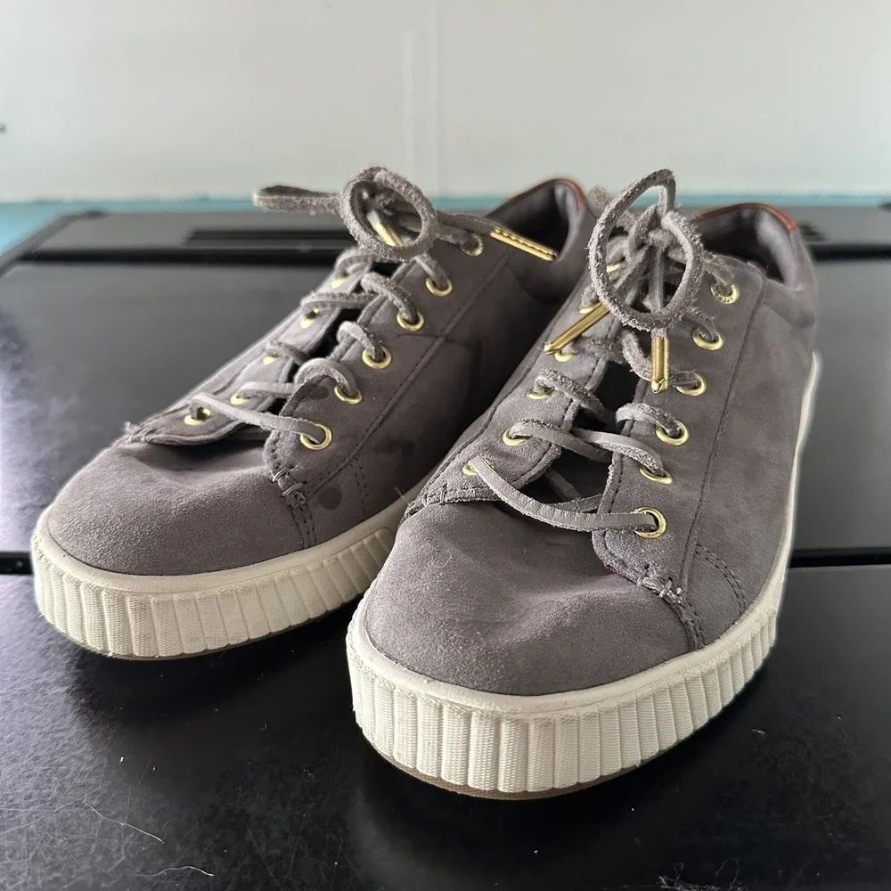 SPERRY‎ Boat Shoes Size 8.5 Women's Gray Suede Vulcanized Nautical Leisurewear